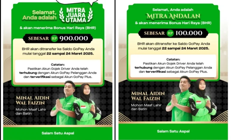 Viral di Medsos, Pengemudi Ojol Dapat “THR” Cuma Rp105