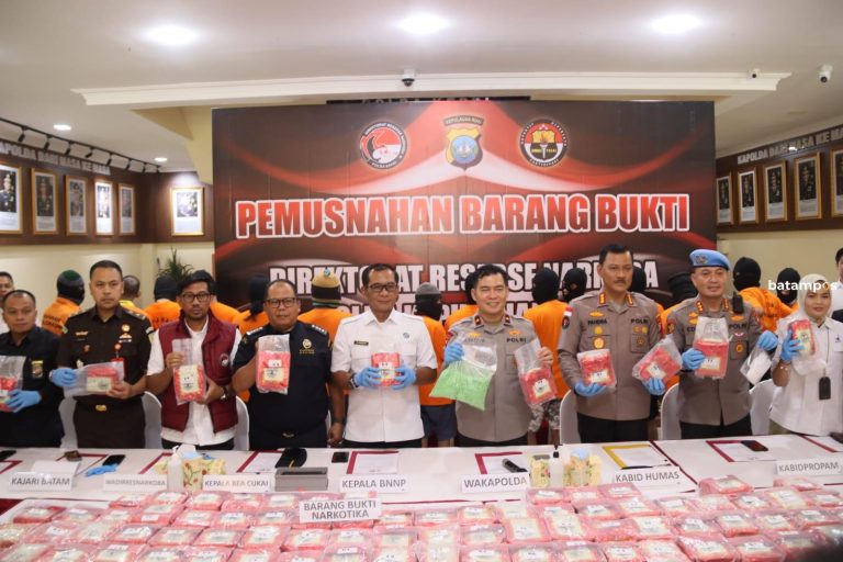 Musnahkan 96 Kilogram Sabu dan Ribuan Butir Ekstasi, Polda Kepri Selamatkan Ratusan Ribu Jiwa dari Bahaya Narkoba