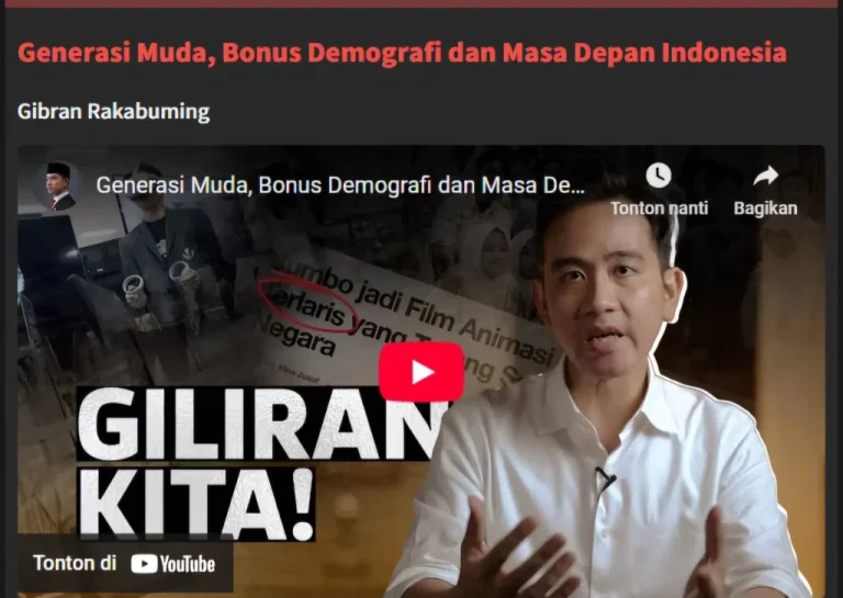 Banyak Didislike Netizen, Gibran Kembali Monolog di Kanal Youtube, Kali Ini Bicara Soal Hilirisasi Masa Depan Indonesia