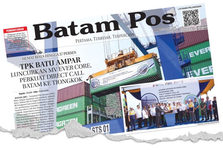 Terminal Peti Kemas Batu Ampar Hadirkan Direct Call ke Tiongkok, Pangkas Biaya Logistik hingga 57 Persen