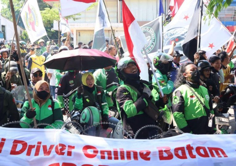 Demo di 6 Titik, Ribuan Ojek Online di Batam Siap Offbid Massal Besok
