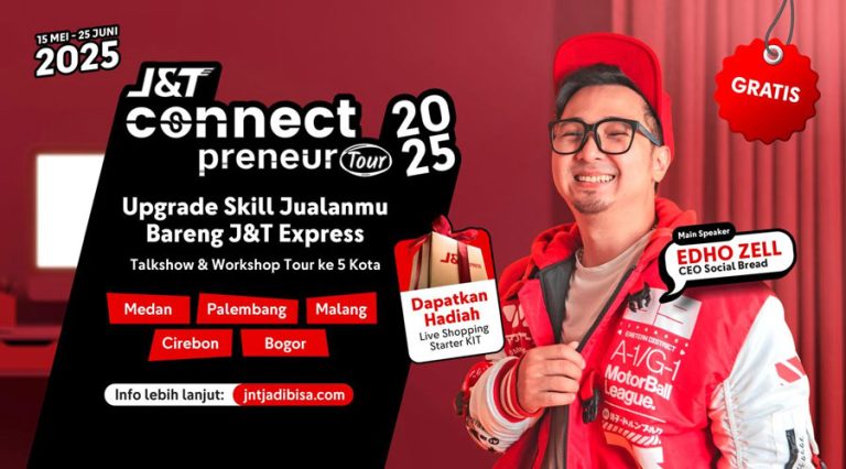 Gandeng Edho Zell, J&T Connect Preneur Tour 2025 Siap Cetak UMKM Digital Tangguh di 5 Kota Besar