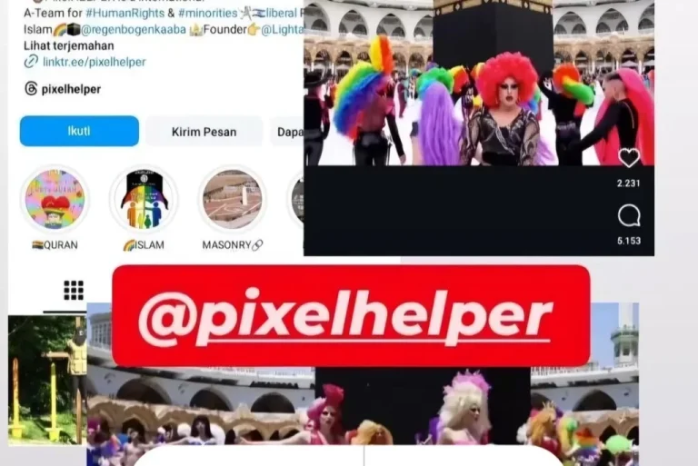 Warganet Serukan Report Akun Pixel HELPER Terkait Heboh Video Ka’bah Dikelilingi Simbol LGBT