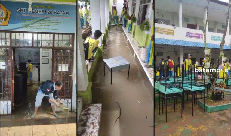 Setelah 7 Tahun Aman, SMPN 28 Batam Kembali Kebanjiran