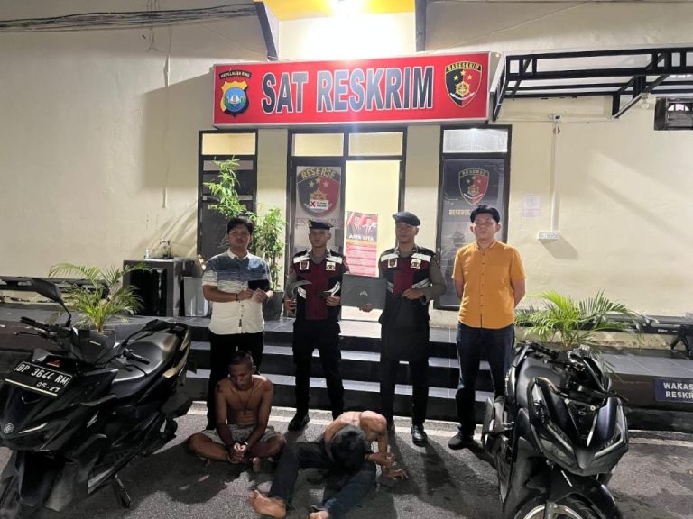 Tim Patroli Ditsamapta Tangkap Dua Pelaku Begal Bersenjata Tajam