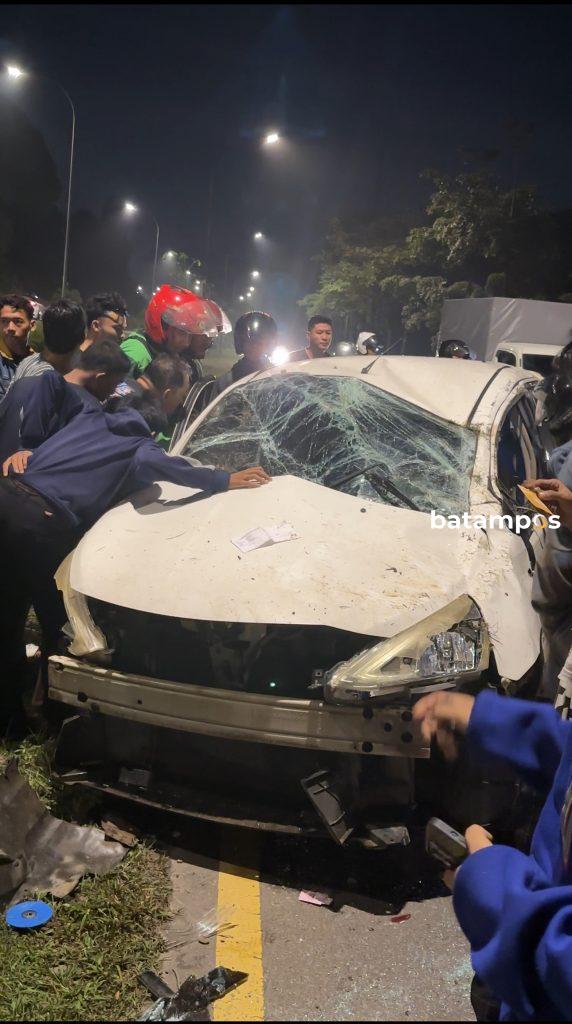 Kecelakaan Tunggal di Kawasan Hutan Mata Kucing, Hilang Kendali dan Tabrak Pembatas Jalan