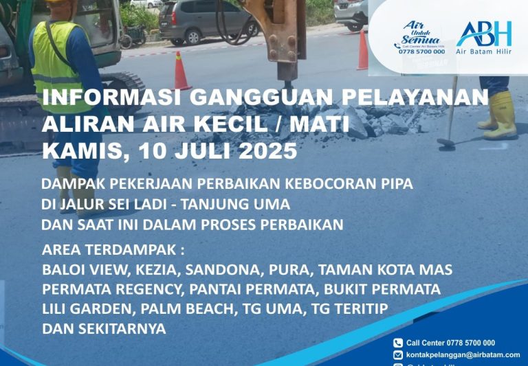 Perbaikan Pipa di Sei Ladi, Warga Diminta Tampung Air
