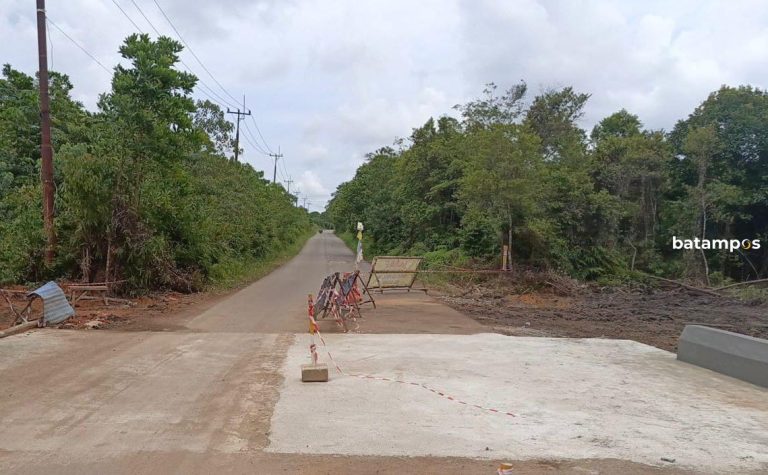 Tiga Titik Pemasangan Box Culvert di Bintan Rampung, Jalan Bisa Dilalui