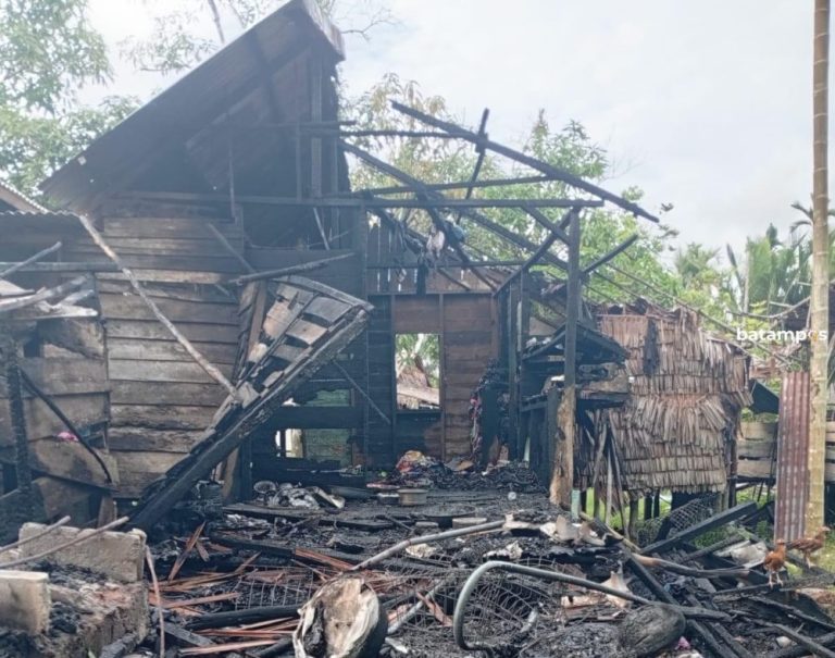 Rumah di Desa Teluk Lingga Timur Hangus, Api Diduga dari Dapur