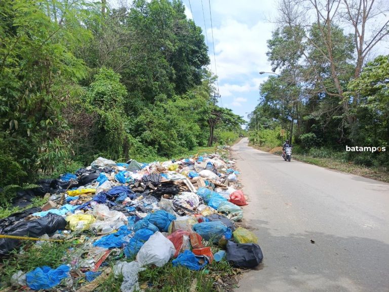 Sampah ‘Menggunung’ di Gerbang TPU Seitemiang, Jalan Sepi Jadi Lokasi Pembuangan Liar