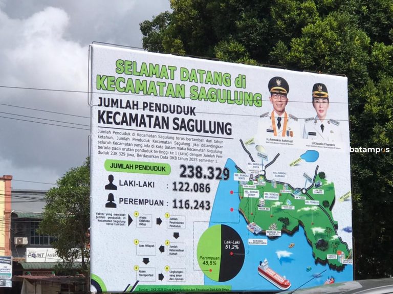 238 Ribu Jiwa Huni Kecamatan Sagulung, Begini Potret Enam Kelurahannya