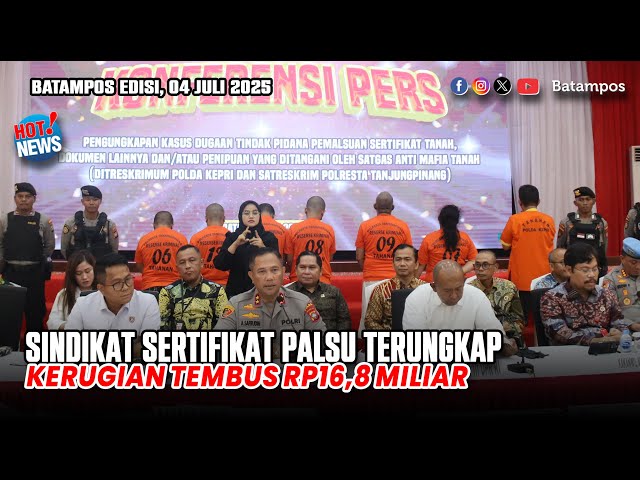 Kasus Pemalsuan Sertifikat Tanah, Berkas Satu Tersangka Lengkap, Empat Lainnya Masih Berproses