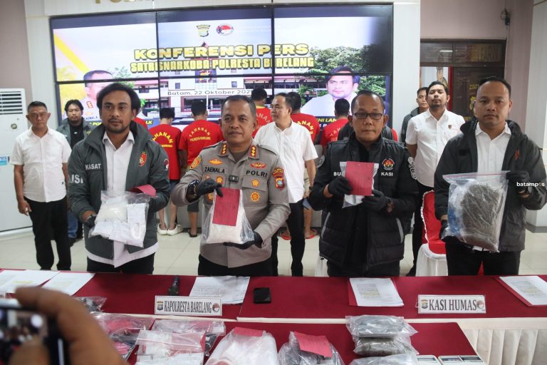 Polresta Barelang Bongkar Dua Jaringan Narkoba, Sita 2,7 Kilogram Sabu dan Ganja