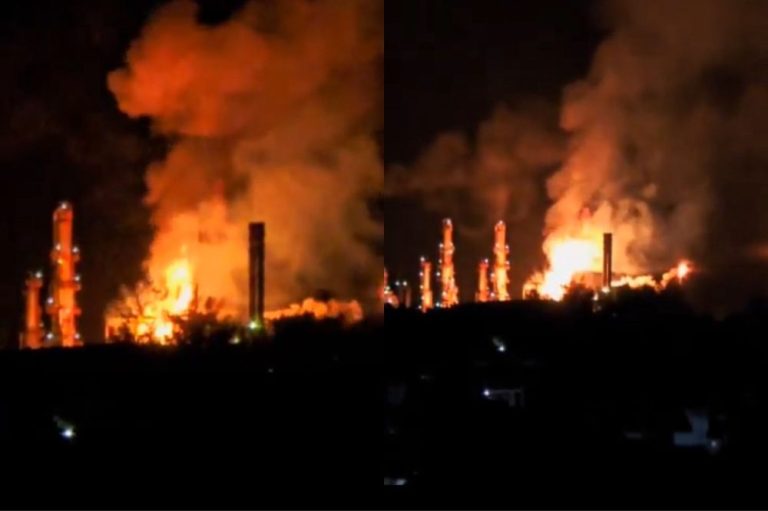 Kilang Pertamina Dumai Kebakaran Usai Ledakan, Warga Panik