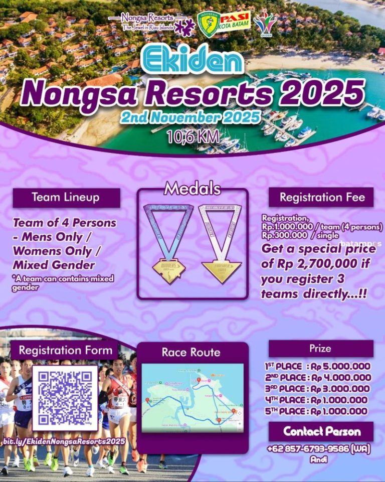 Ayo Ramaikan Ekiden Nongsa 2025, Lari Estafet Khas Jepang di Batam
