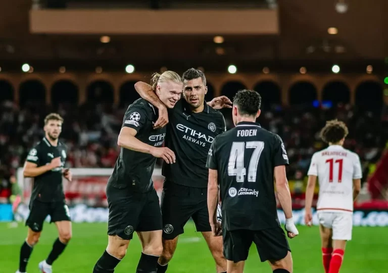Dua Gol Erling Haaland Tak Mampu Bawa Manchester City Menang atas AS Monaco