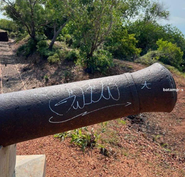Meriam Bersejarah di Pulau Penyengat Jadi Sasaran Vandalisme, Disbudpar Telusuri