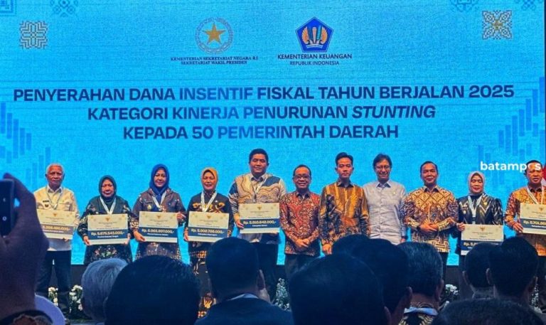 Bintan Terima Dana Insentif Fiskal Rp5,9 Miliar Berkat Keberhasilan Tekan Stunting