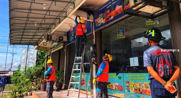 Percikan Api dari Meteran Nyaris Bakar Ruko Sung Baking House di Tanjunguban
