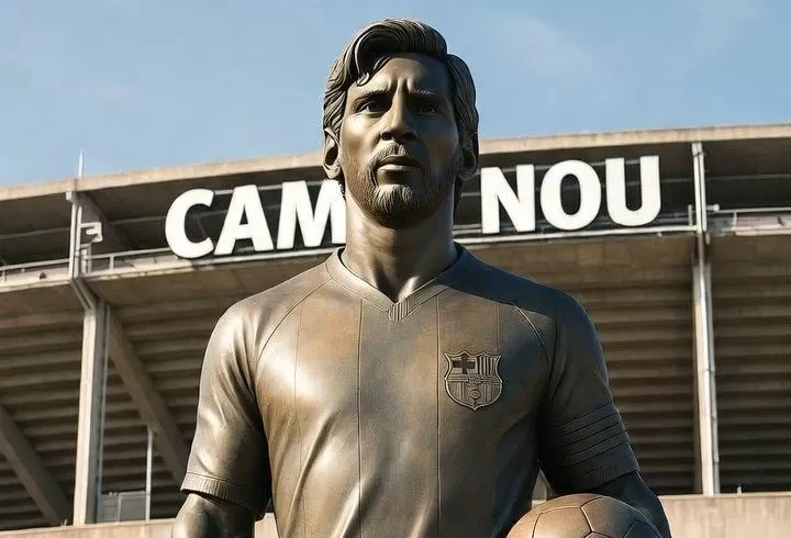 Patung Messi Dibangun di Camp Nou, Laporta Tegaskan Bukan Jalan Kembali La Pulga