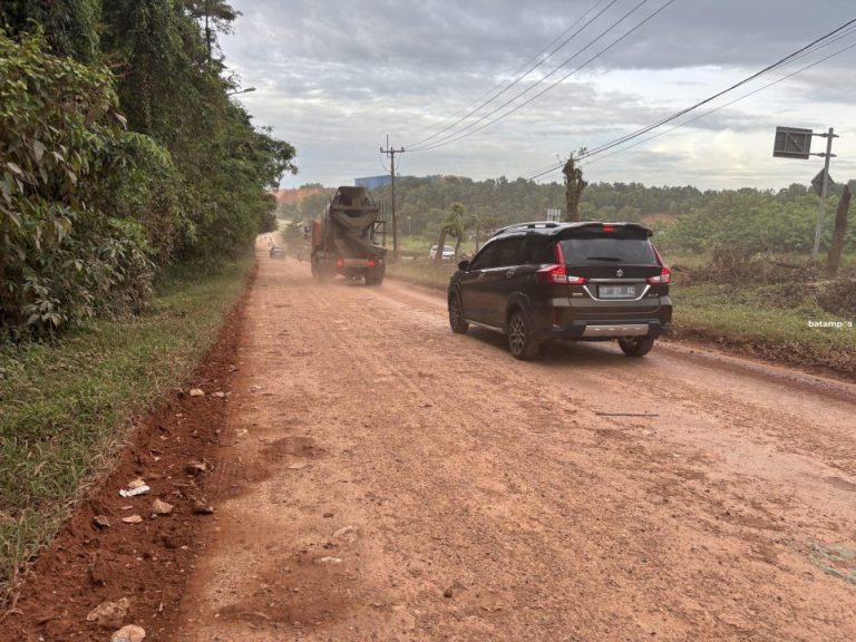 Jalan Patimura Punggur Berlumpur dan Berdebu Saat Panas, Ini Dugaan Penyebabnya