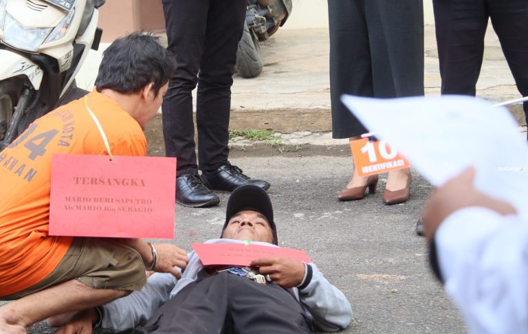 Polsek Batam Kota Gelar Rekonstruksi Kasus Penganiayaan Tewaskan Sutoyo