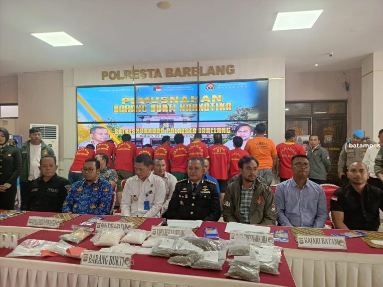 Polresta Barelang Musnahkan 2,2 Kg Sabu, Klaim Selamatkan 22 Ribu Jiwa