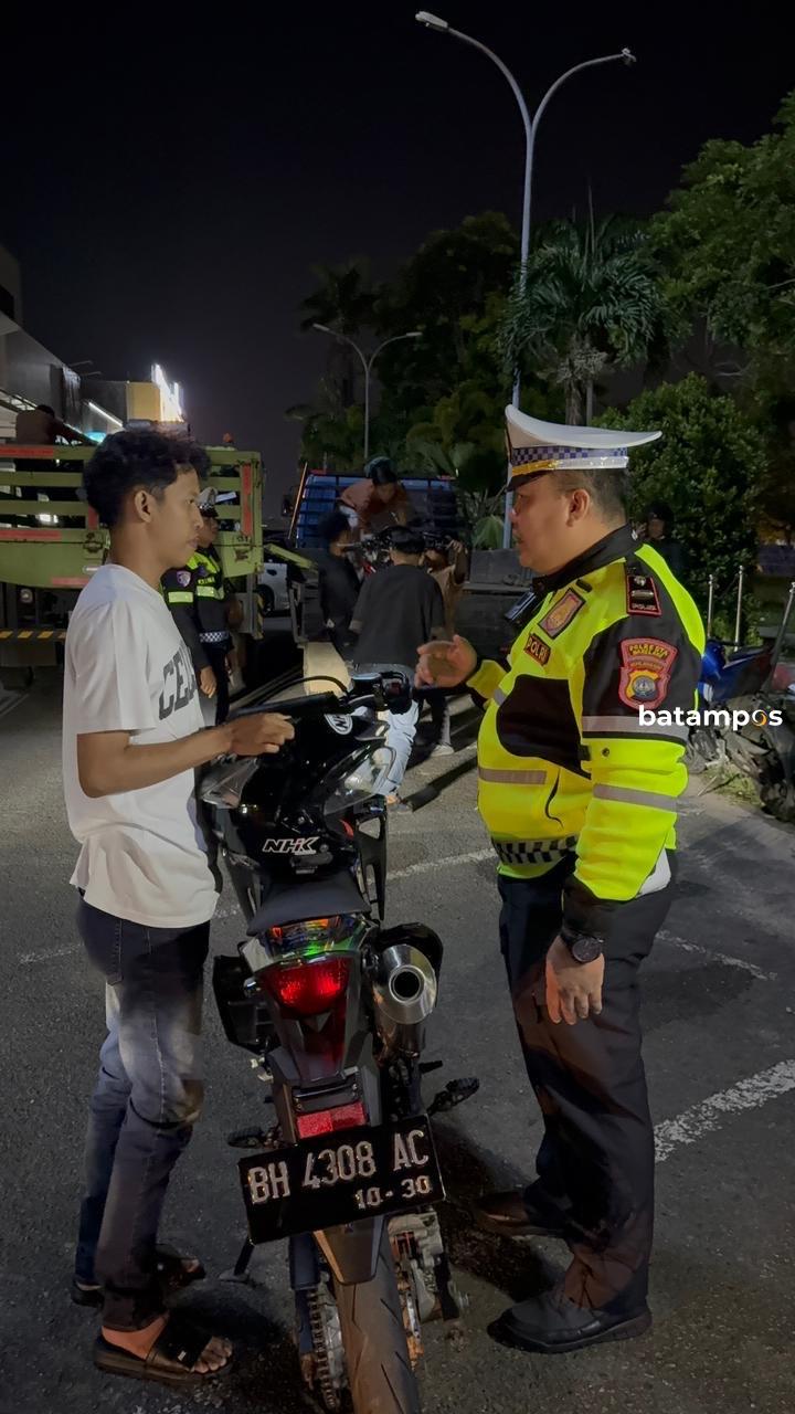 Satlantas Barelang Tindak 55 Motor Berknalpot Brong, Warga Apresiasi Penertiban Balap Liar