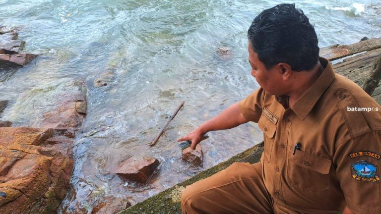 Tumpahan Minyak Cemari Pesisir Teluk Sasah Bintan, Warga: Baunya Menyengat
