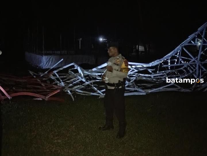 Tower Telekomunikasi di Natuna Roboh Diterjang Angin Kencang, Jaringan Sempat Terganggu