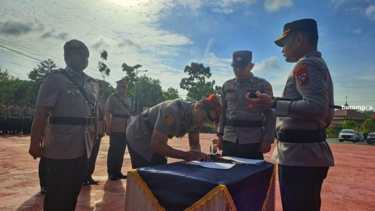 Mutasi Besar di Polres Bintan, Kabag Ops hingga Kapolsek Berganti