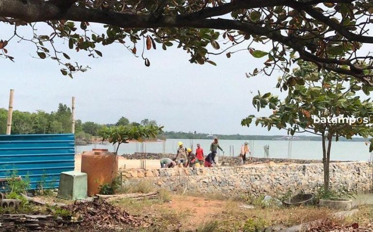 Penimbunan Bakau di Pesisir Tanjung Ayun Sakti Tanjungpinang, Satpol PP Turun Tangan