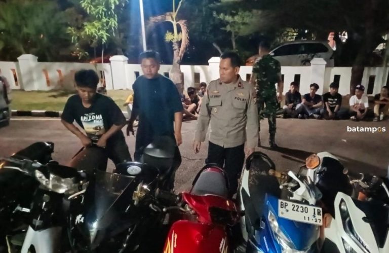 Sikat Balap Liar, Polsek Sekupang Amankan 16 Sepeda Motor