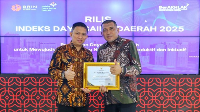 Karimun Raih Sertifikat Apresiasi IDSD 2025 dari BRIN, Tertinggi di Kepri