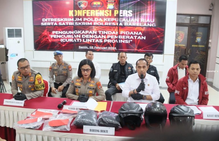 Polisi Gulung Sindikat Pembobol Rumah Lintas Provinsi di Batam