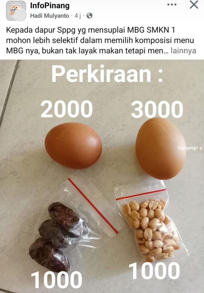 Menu MBG Kering di Kepri Tuai Protes Warga, Gubernur Ansar Ahmad: Akan Dievaluasi