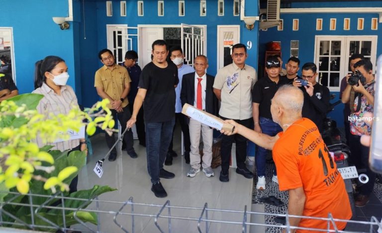 Rekonstruksi Pembunuhan Mutilasi Istri di Tanjungpinang, Nasrun Peragakan 59 Adegan