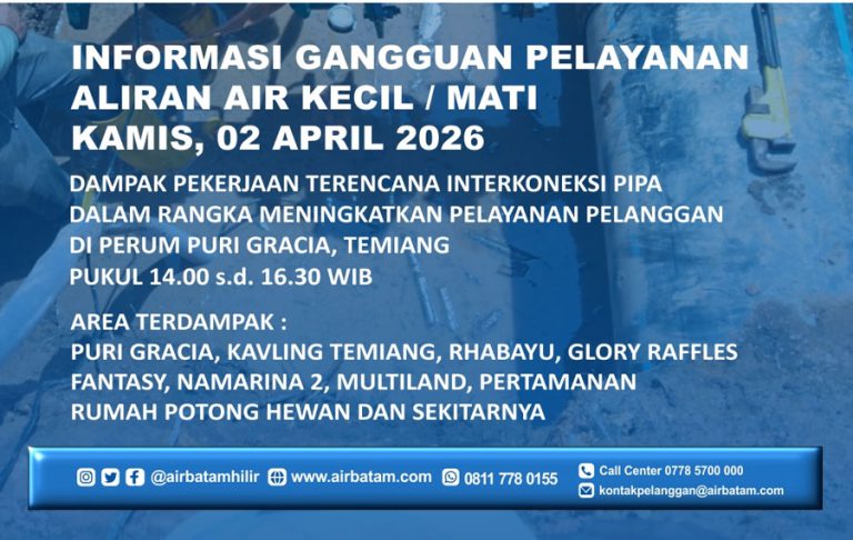 Interkoneksi Pipa di Temiang, Suplai Air Sejumlah Perumahan Terganggu