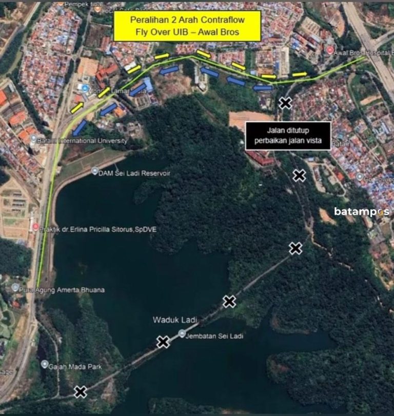 Perbaikan Jalan Depan Hotel Vista, Akses Dialihkan