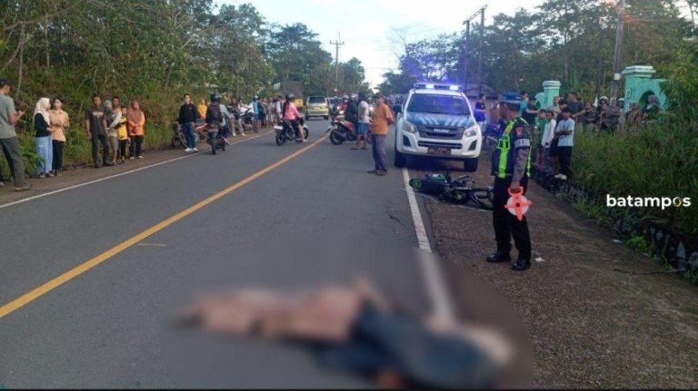 Kecelakaan Maut, Pengendara Vixion Tewas Terlindas Truk di Teluk Sebong