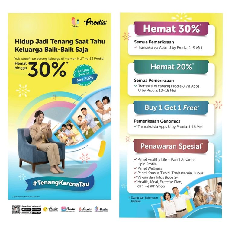 Kampanye Be Healthy First, Prodia Dorong Deteksi Dini Kesehatan Keluarga
