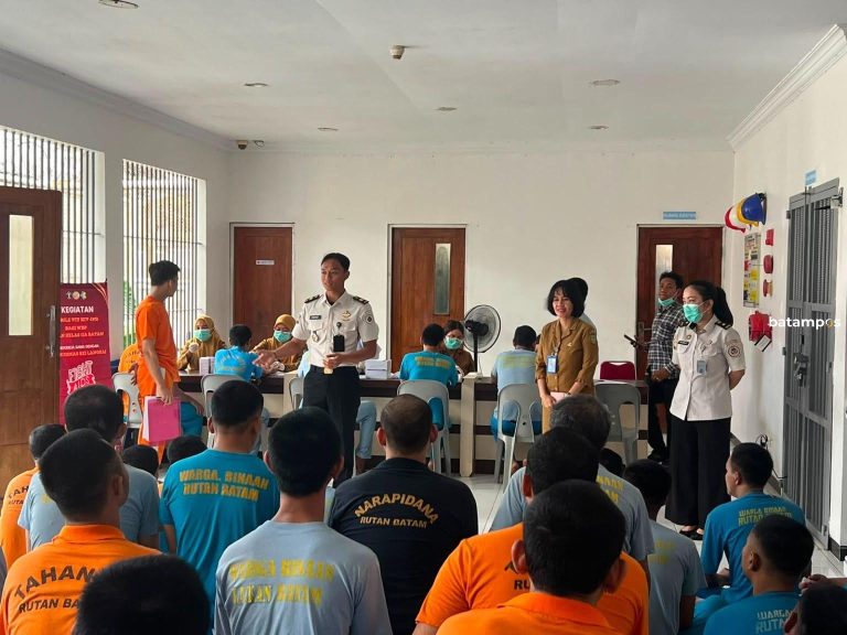 150 Warga Binaan Rutan Ikuti Edukasi Kesehatan dan Pemeriksaan VCT Mobile